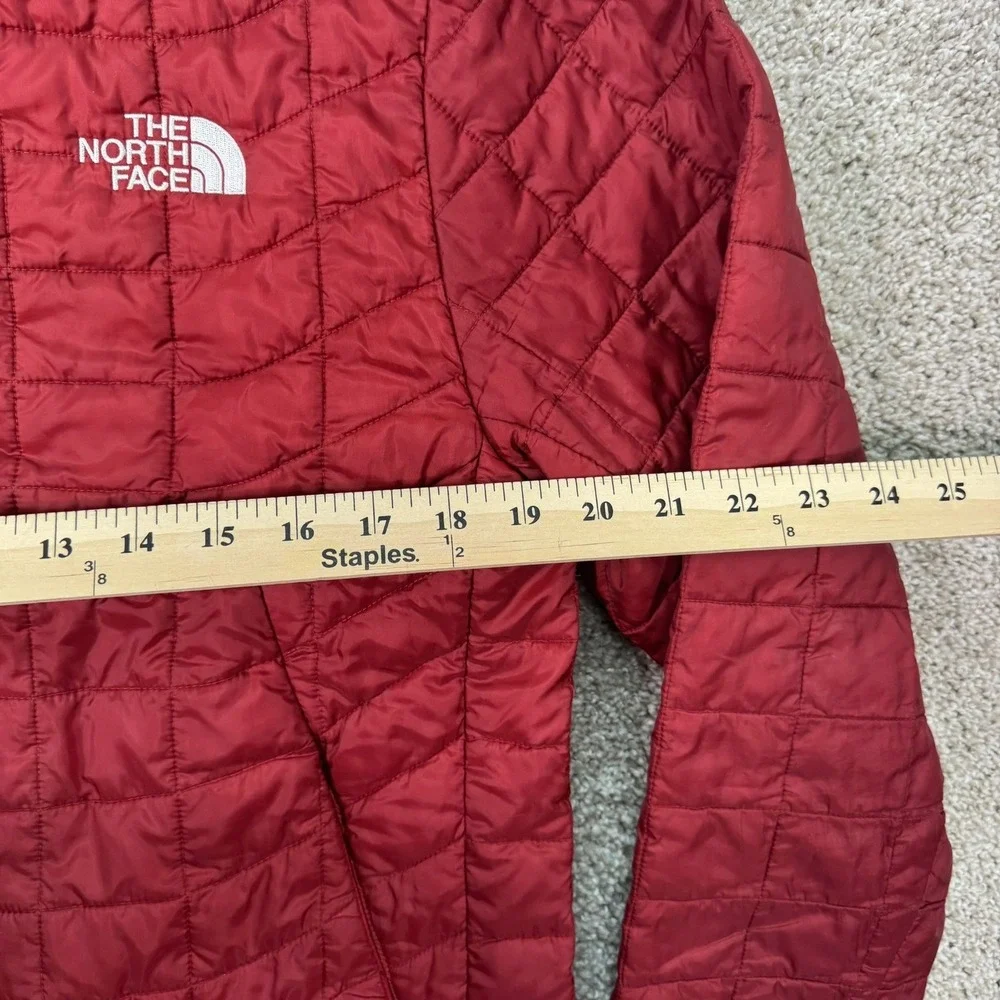 The North‎ Face ThermoBall Eco Jacket Mens Small Red Quilted Puffer Full Zip